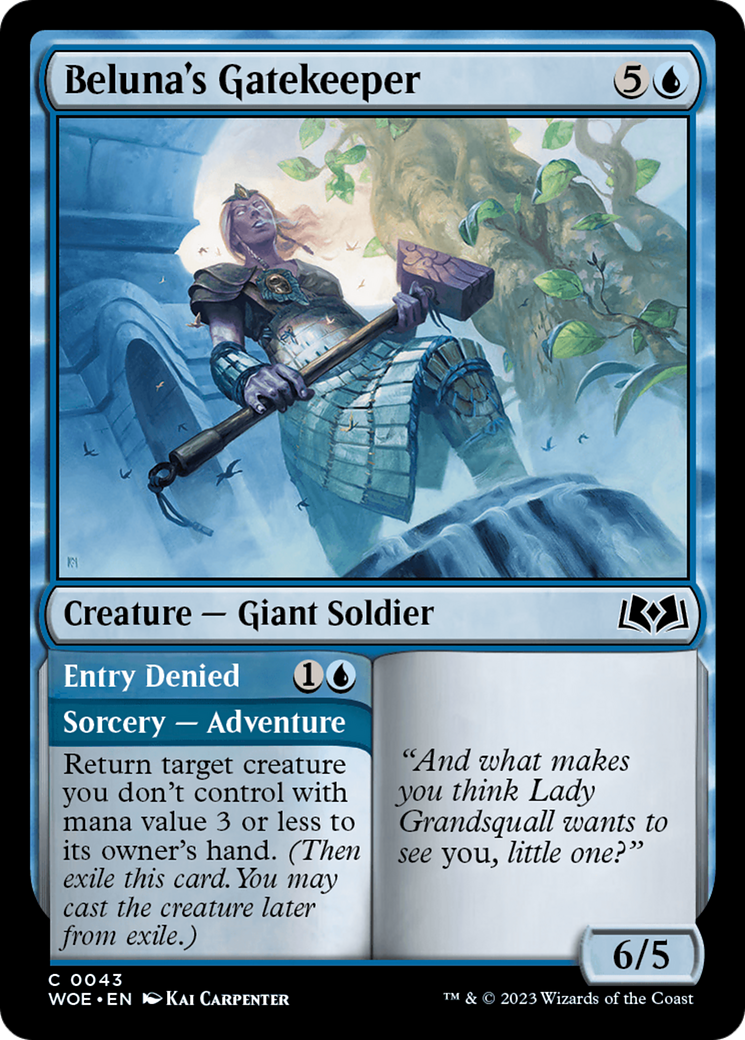 Beluna's Gatekeeper // Entry Denied [Wilds of Eldraine] - Evolution TCG