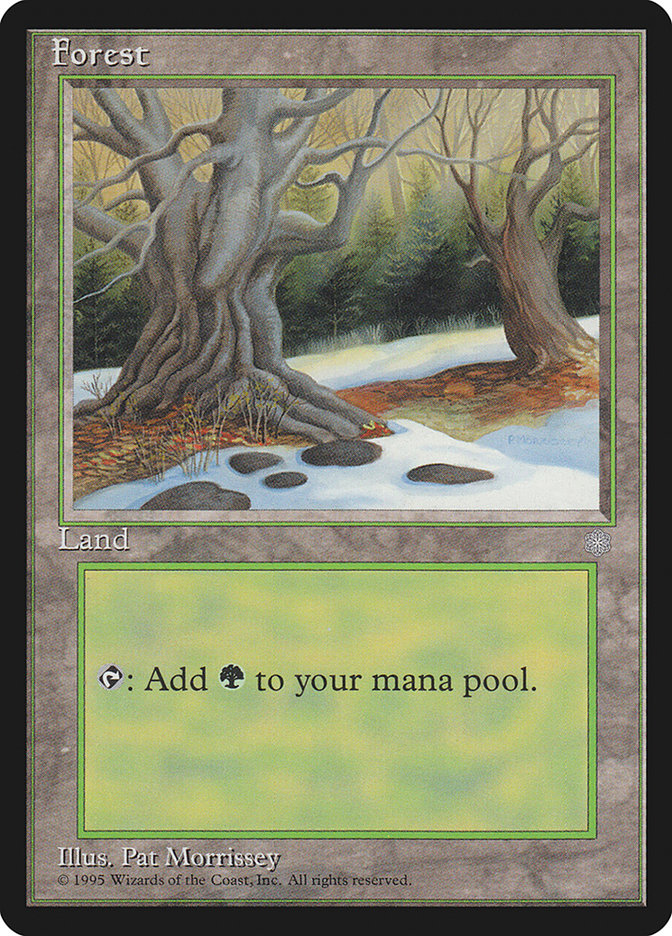 Forest (Orange Earth Between Two Trees) [Ice Age] - Evolution TCG