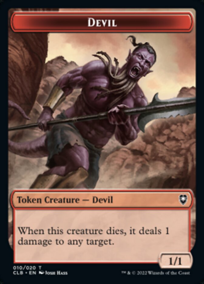 Treasure // Devil Double-Sided Token [Commander Legends: Battle for Baldur's Gate Tokens] - Evolution TCG