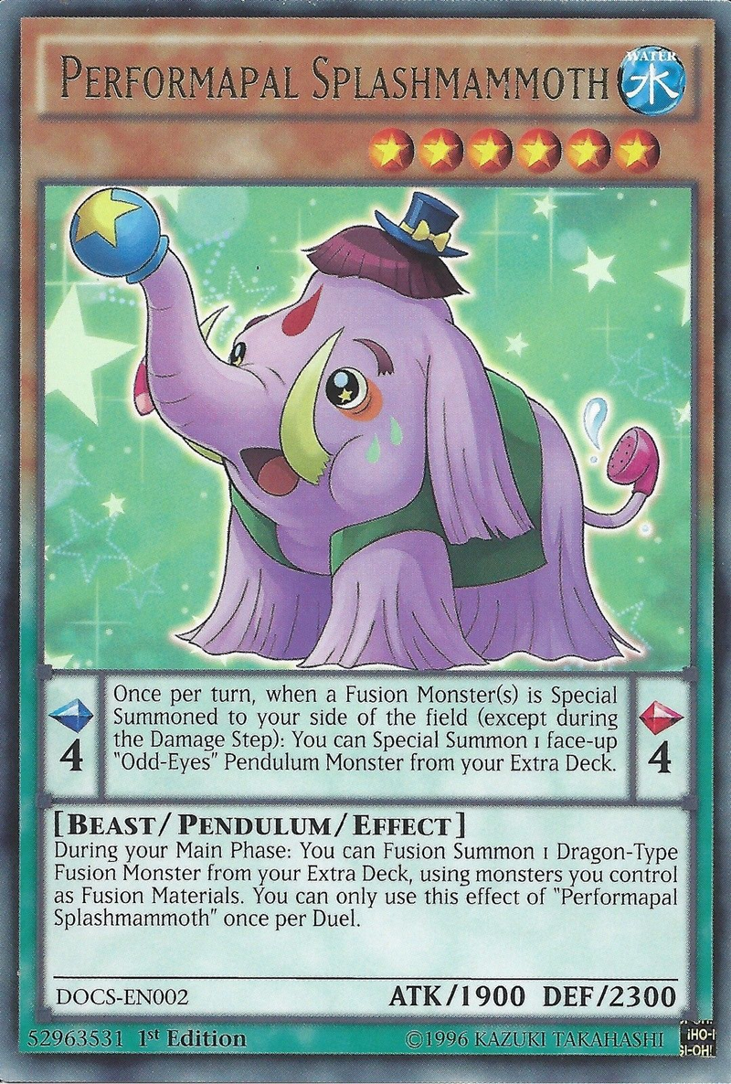 Performapal Splashmammoth [DOCS-EN002] Rare - Evolution TCG