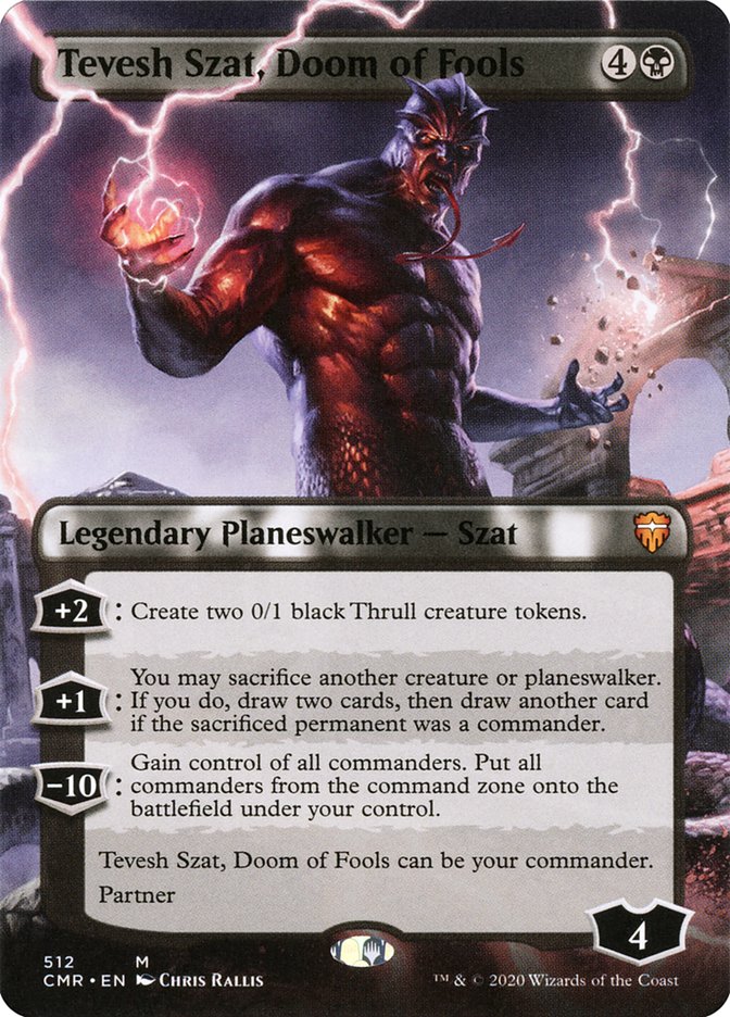 Tevesh Szat, Doom of Fools (Borderless) [Commander Legends] - Evolution TCG