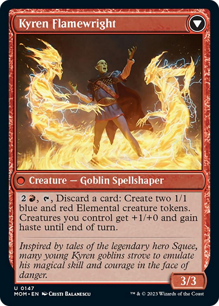 Invasion of Mercadia // Kyren Flamewright [March of the Machine] - Evolution TCG