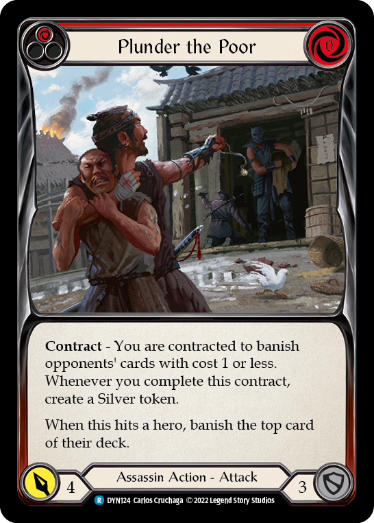 Plunder the Poor (Red) [DYN124] (Dynasty)  Rainbow Foil - Evolution TCG
