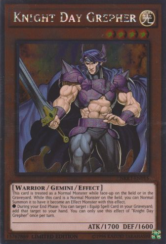 Knight Day Grepher [NKRT-EN015] Platinum Rare - Evolution TCG