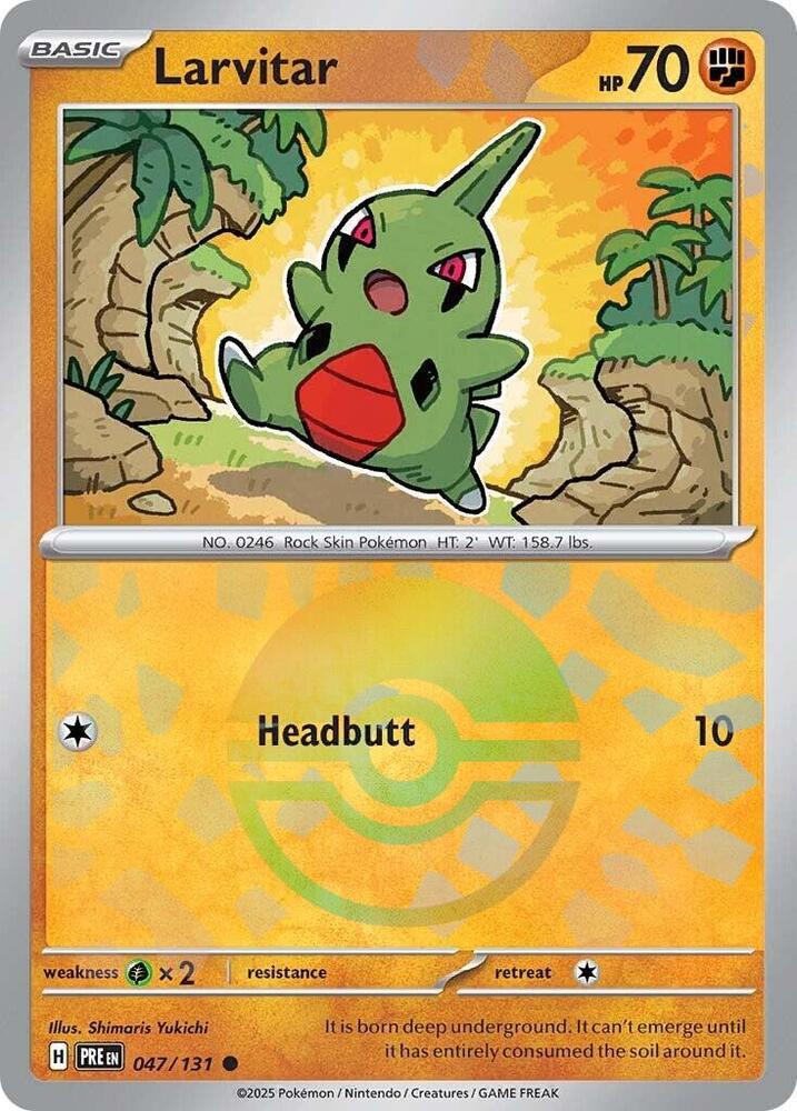 Larvitar (047/131) (Poke Ball Pattern) [Scarlet & Violet: Prismatic Evolutions] - Evolution TCG