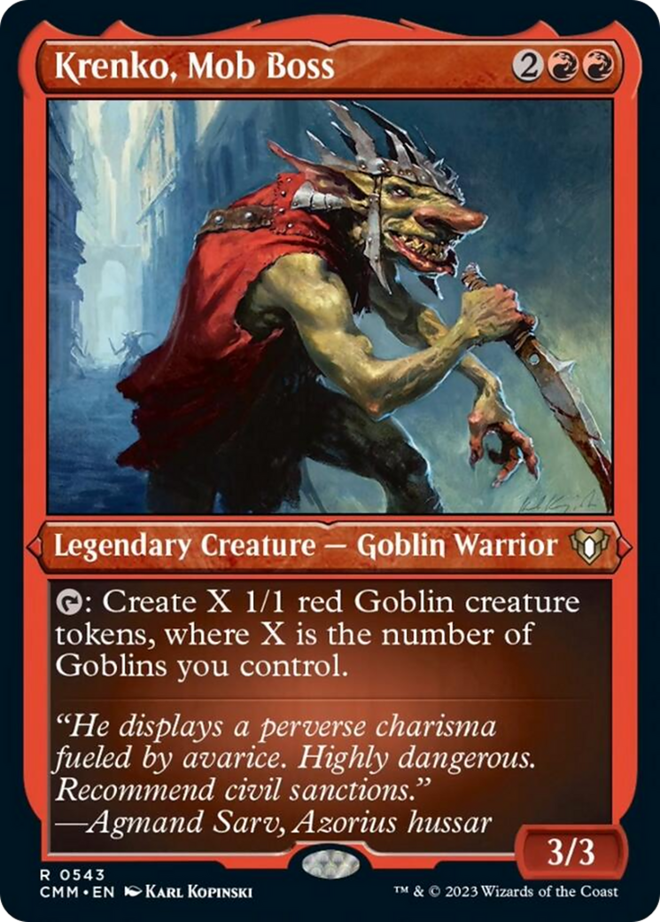 Krenko, Mob Boss (Foil Etched) [Commander Masters] - Evolution TCG