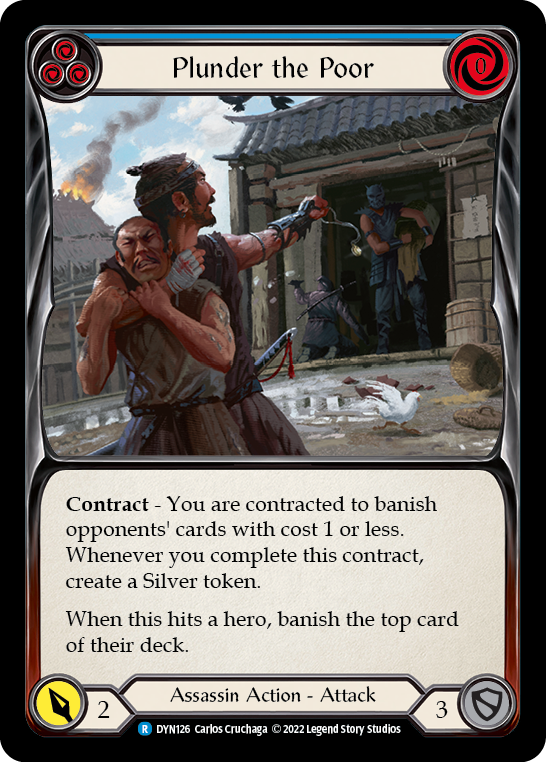 Plunder the Poor (Blue) [DYN126] (Dynasty)  Rainbow Foil - Evolution TCG
