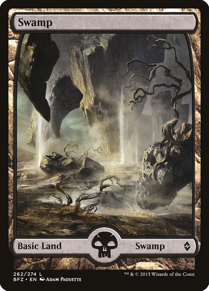 Swamp (262) (Full Art) [Battle for Zendikar] - Evolution TCG