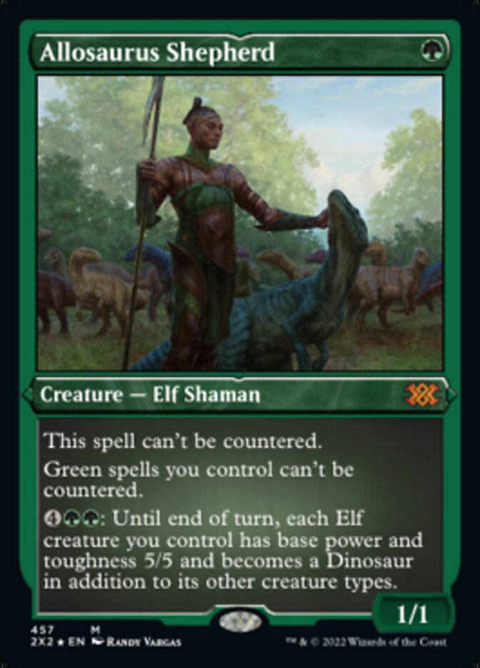 Allosaurus Shepherd (Foil Etched) [Double Masters 2022] - Evolution TCG
