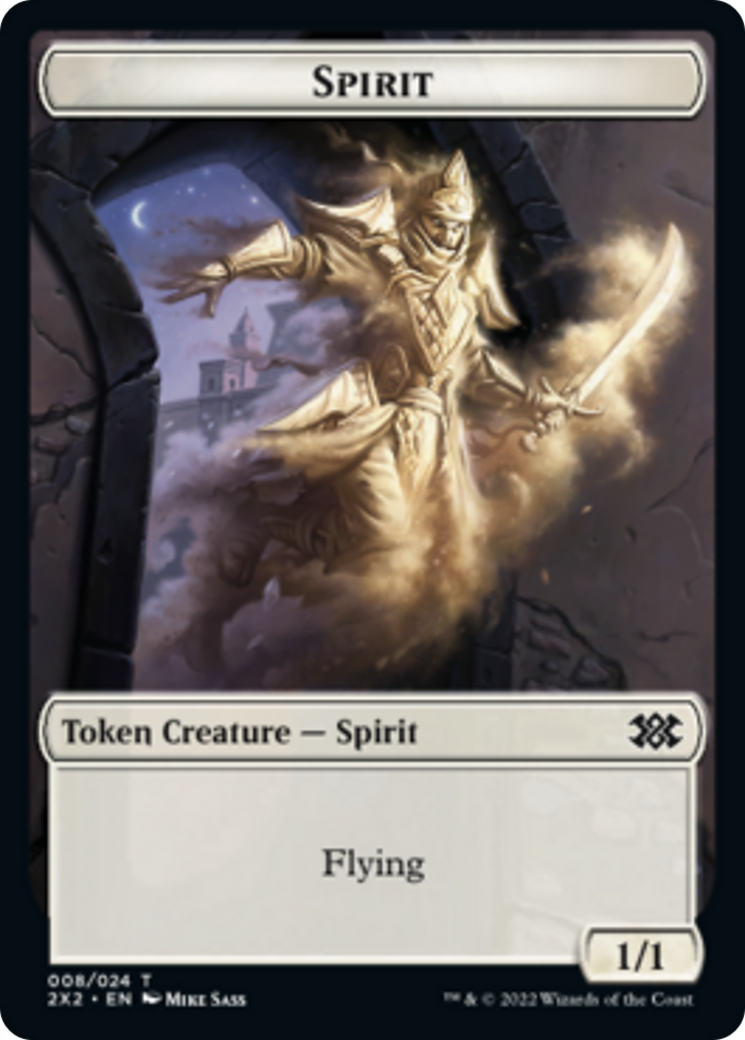 Bear // Spirit (008) Double-Sided Token [Double Masters 2022 Tokens] - Evolution TCG