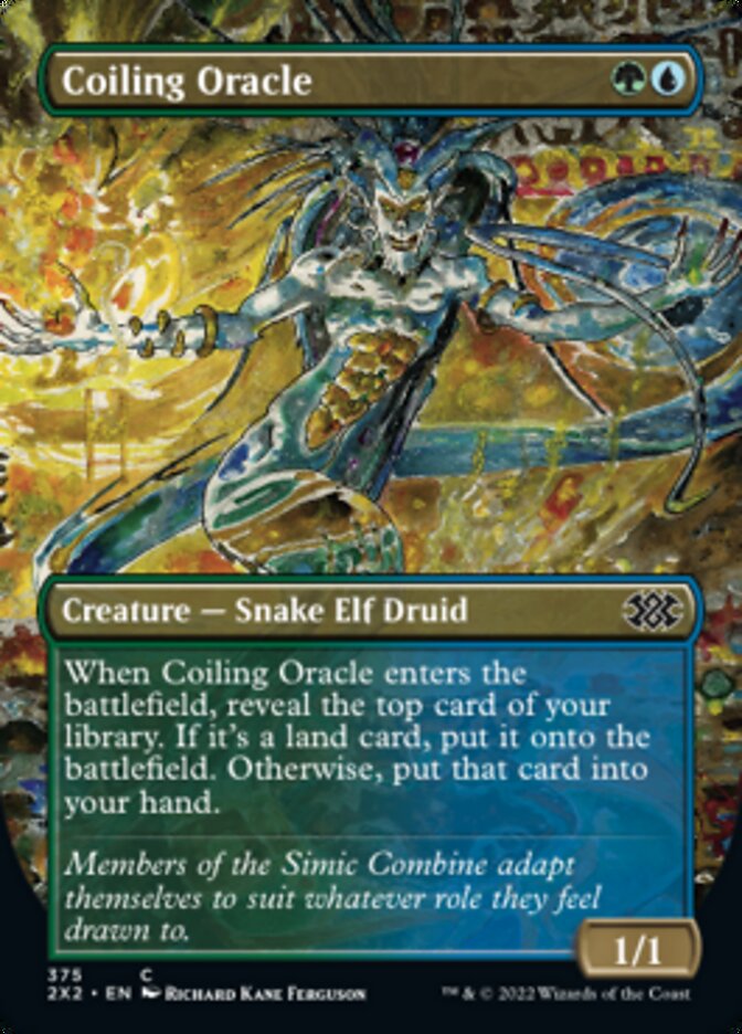 Coiling Oracle (Borderless Alternate Art) [Double Masters 2022] - Evolution TCG
