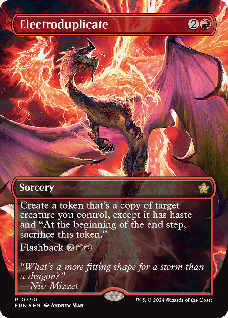 Electroduplicate (Borderless) (Mana Foil) [Foundations] - Evolution TCG