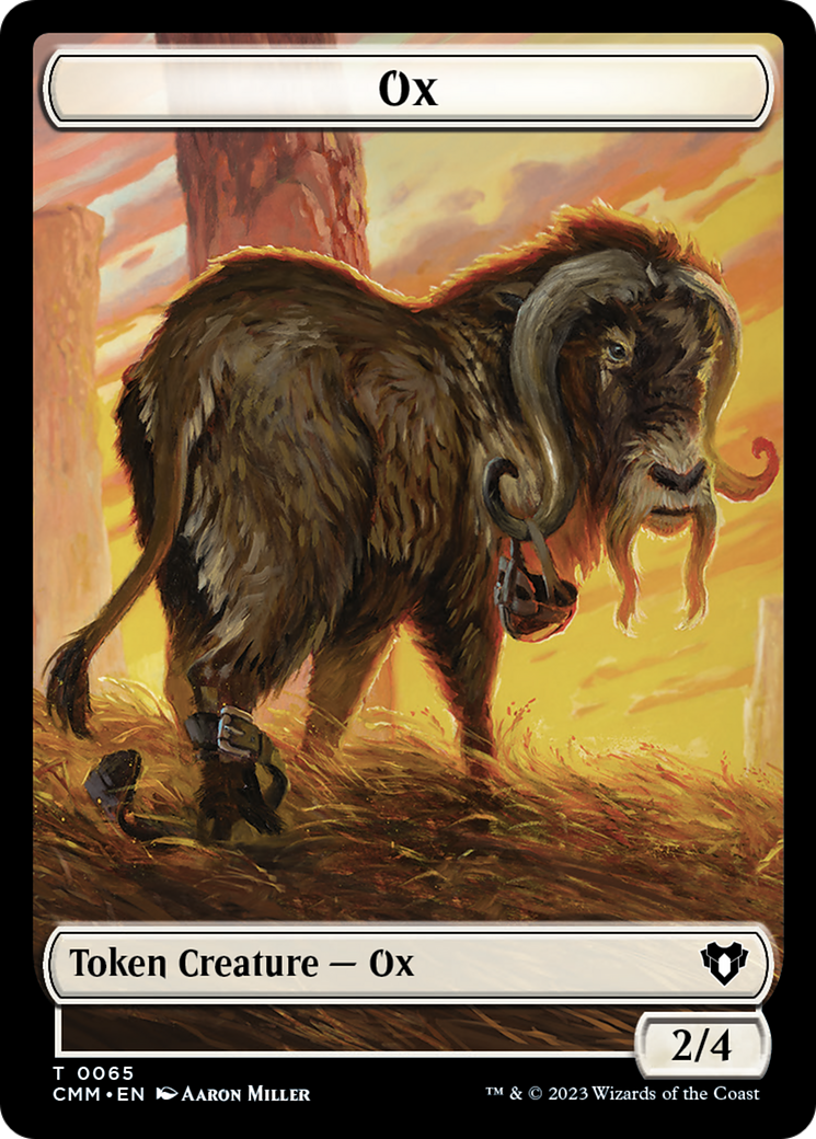 Phyrexian Golem // Ox Double-Sided Token [Commander Masters Tokens] - Evolution TCG