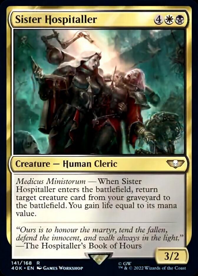 Sister Hospitaller (Surge Foil) [Warhammer 40,000] - Evolution TCG