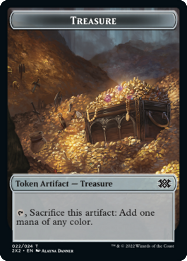 Faerie Rogue // Treasure Double-Sided Token [Double Masters 2022 Tokens] - Evolution TCG