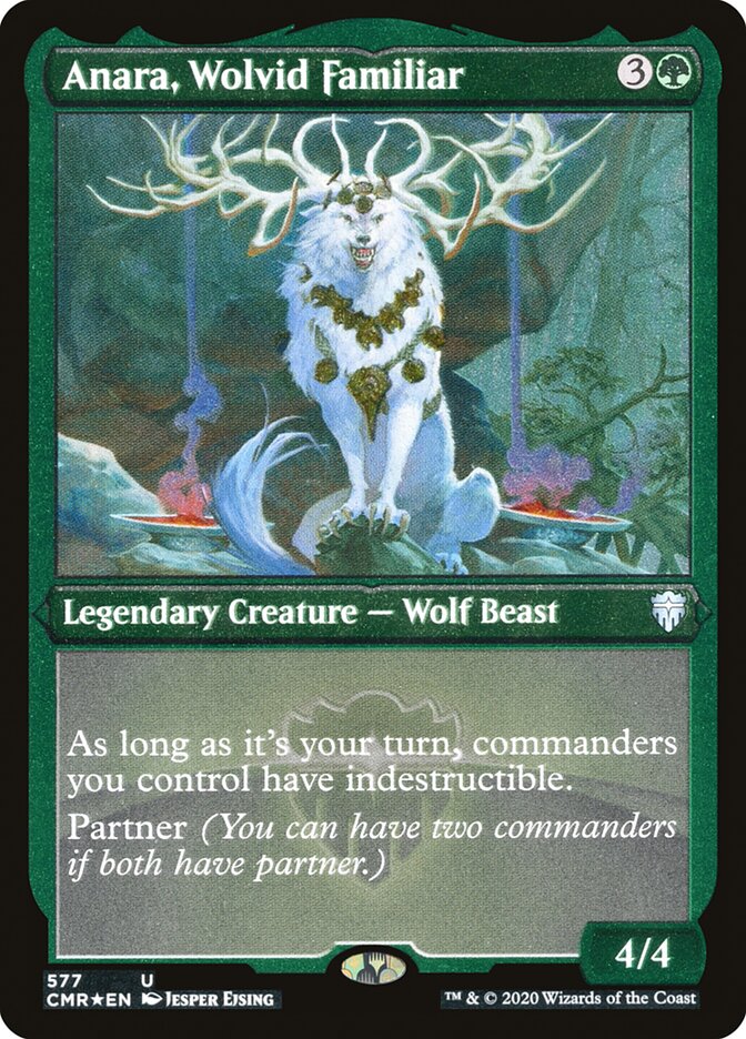 Anara, Wolvid Familiar (Etched) [Commander Legends] - Evolution TCG