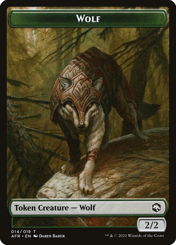 Wolf // Angel Double-Sided Token [Dungeons & Dragons: Adventures in the Forgotten Realms Tokens] - Evolution TCG