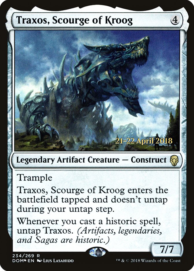 Traxos, Scourge of Kroog [Dominaria Prerelease Promos] - Evolution TCG