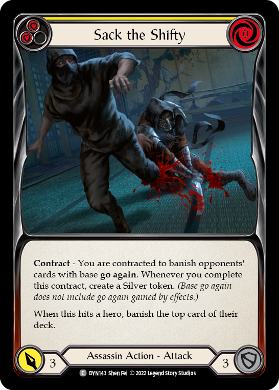 Sack the Shifty (Yellow) [DYN143] (Dynasty)  Rainbow Foil - Evolution TCG