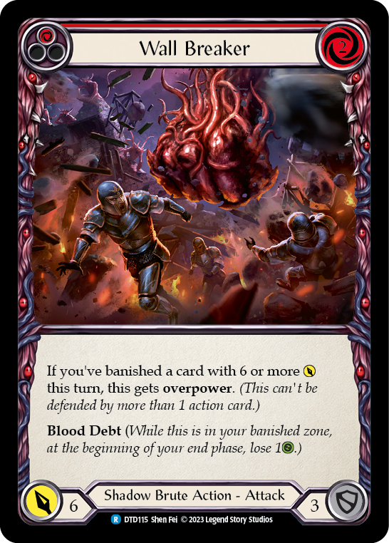 Wall Breaker (Red) [DTD115] (Dusk Till Dawn)  Rainbow Foil - Evolution TCG