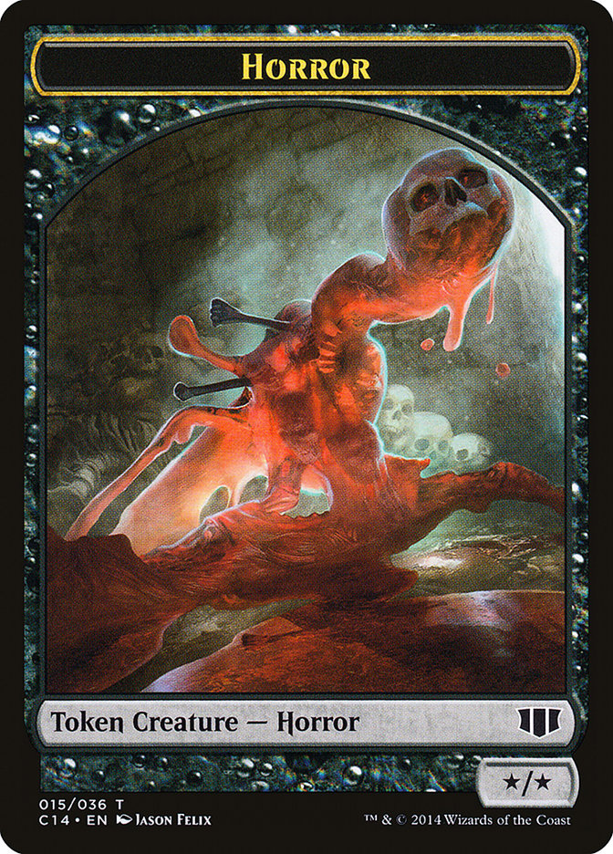 Horror // Zombie (016/036) Double-Sided Token [Commander 2014 Tokens] - Evolution TCG