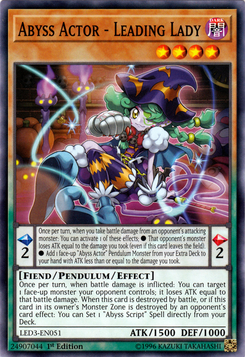 Abyss Actor - Leading Lady [LED3-EN051] Common - Evolution TCG