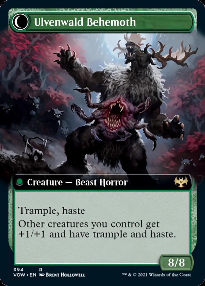 Ulvenwald Oddity // Ulvenwald Behemoth (Extended Art) [Innistrad: Crimson Vow] - Evolution TCG