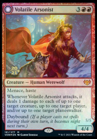 Volatile Arsonist // Dire-Strain Anarchist [Innistrad: Crimson Vow Prerelease Promos] - Evolution TCG