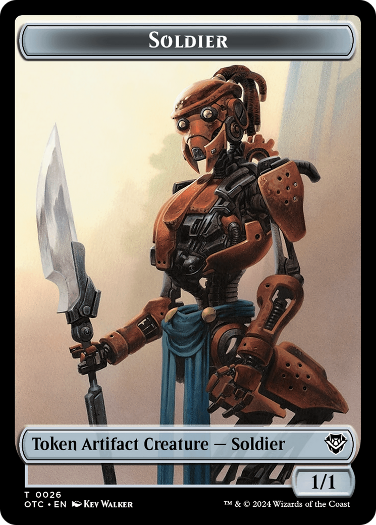 Elemental (0014) // Soldier (0026) Double-Sided Token [Outlaws of Thunder Junction Commander Tokens] - Evolution TCG