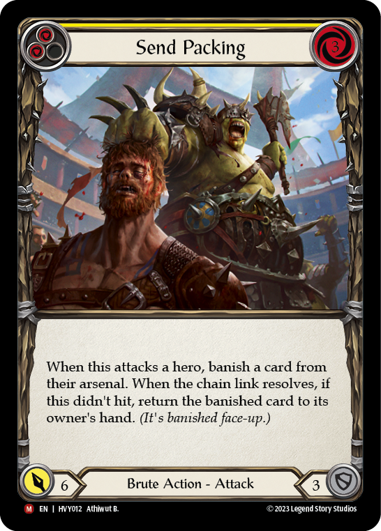 Send Packing [HVY012] (Heavy Hitters)  Rainbow Foil - Evolution TCG