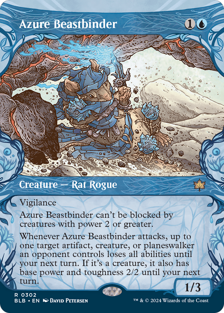 Azure Beastbinder (Showcase) [Bloomburrow] - Evolution TCG