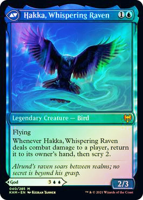 Alrund, God of the Cosmos // Hakka, Whispering Raven [Kaldheim Prerelease Promos] - Evolution TCG