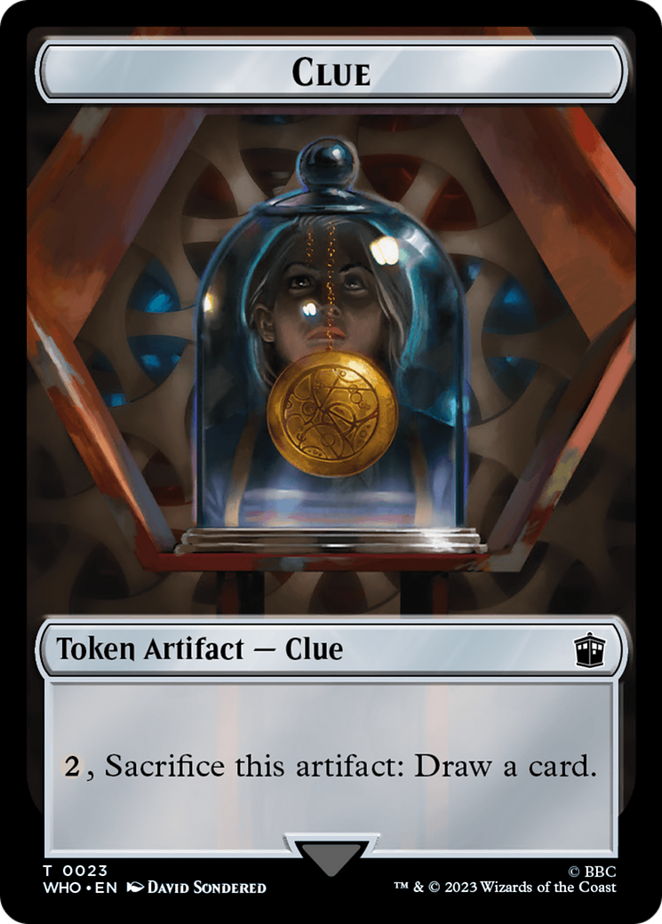 Alien // Clue (0023) Double-Sided Token [Doctor Who Tokens] - Evolution TCG