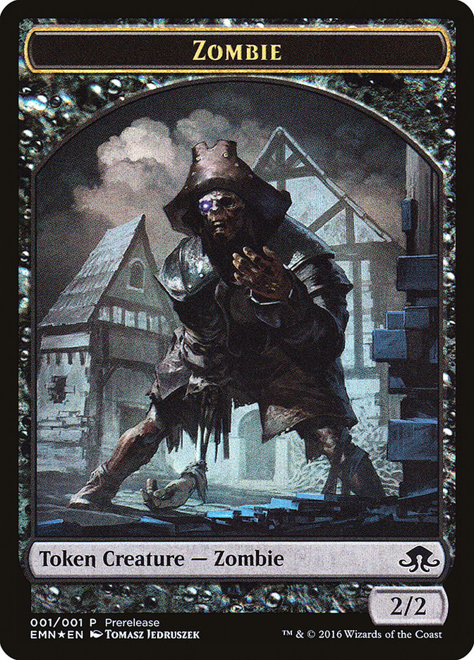 Zombie // Zombie Double-Sided Token [Eldritch Moon Prerelease Promos] - Evolution TCG