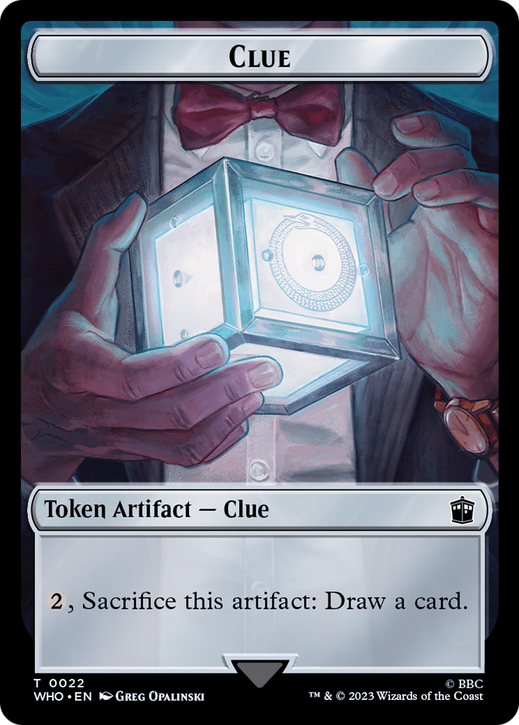 Horse // Clue (0022) Double-Sided Token [Doctor Who Tokens] - Evolution TCG