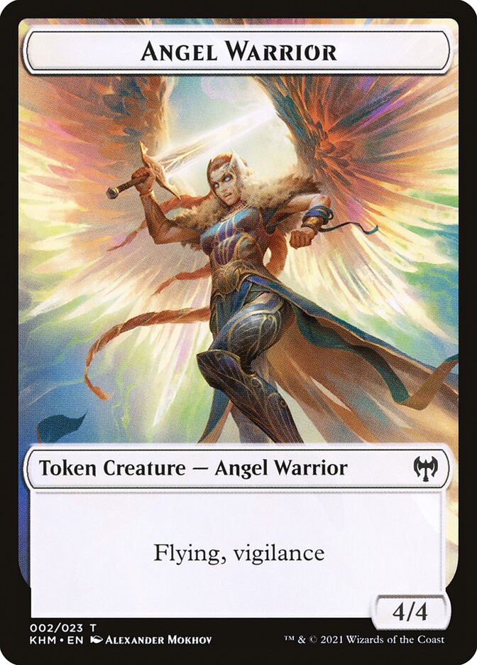 Elf Warrior // Angel Warrior Double-Sided Token [Kaldheim Tokens] - Evolution TCG