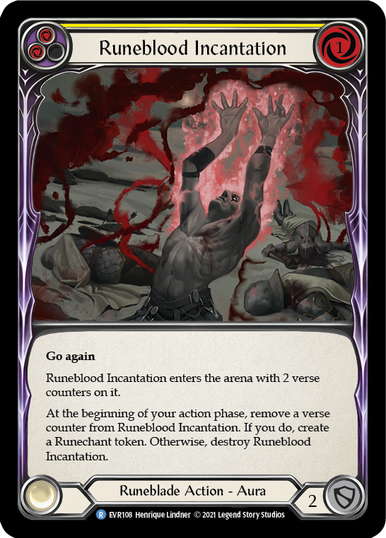 Runeblood Incantation (Yellow) [EVR108] (Everfest)  1st Edition Normal - Evolution TCG