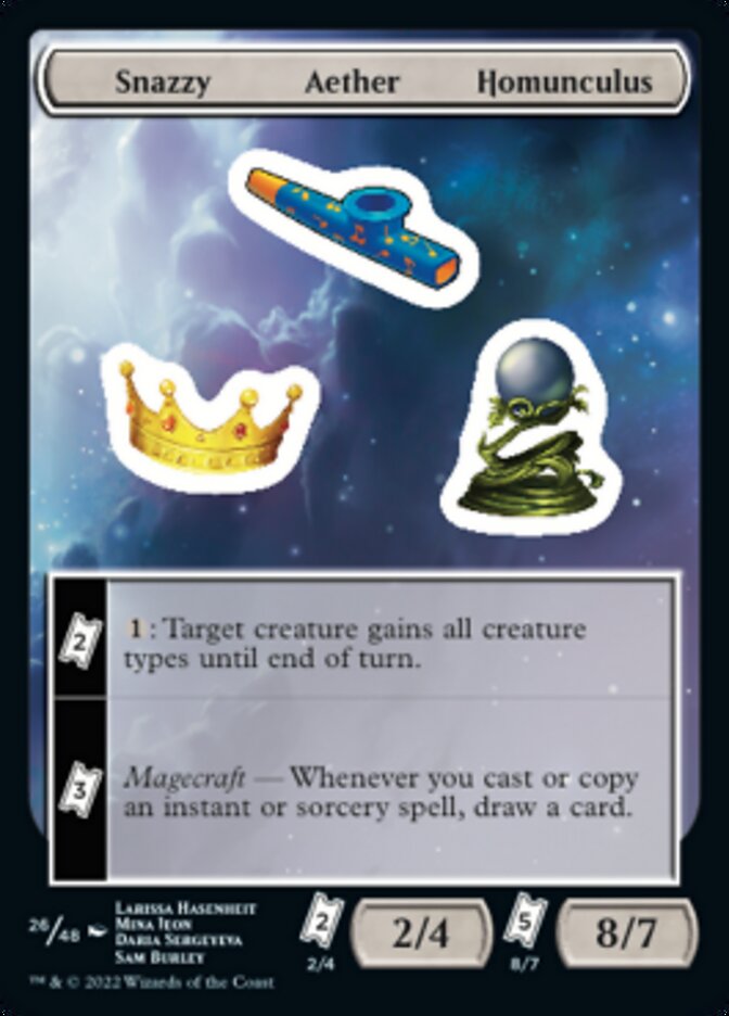 Snazzy Aether Homunculus [Unfinity Stickers] - Evolution TCG