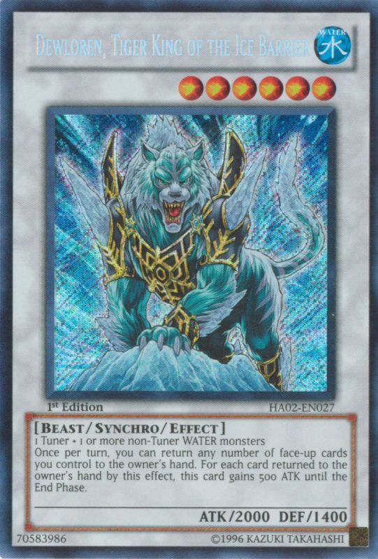 Dewloren, Tiger King of the Ice Barrier [HA02-EN027] Secret Rare - Evolution TCG