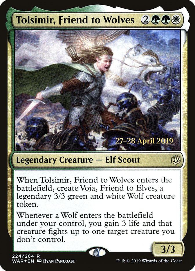 Tolsimir, Friend to Wolves [War of the Spark Prerelease Promos] - Evolution TCG