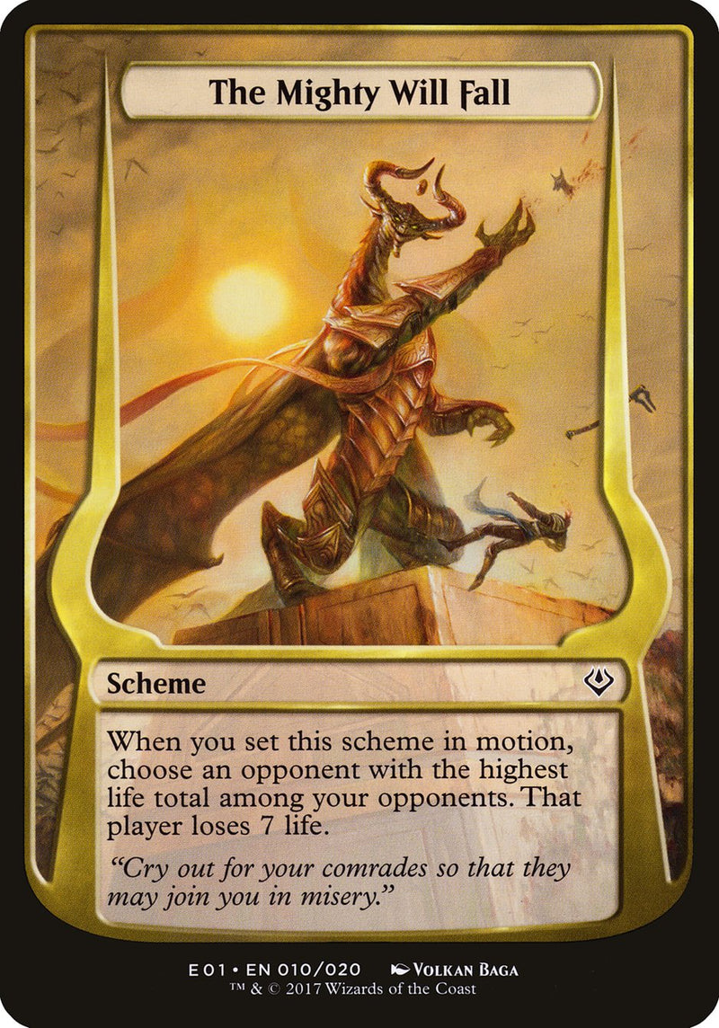 The Mighty Will Fall (Schemes) [Archenemy: Nicol Bolas Schemes] - Evolution TCG