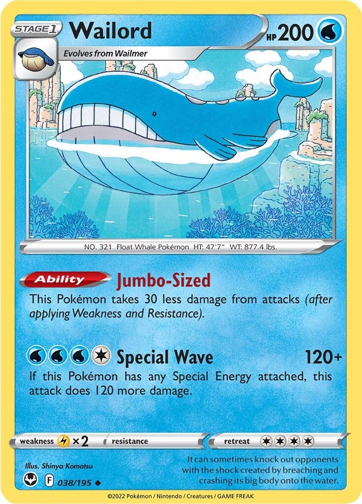 Wailord (038/195) [Sword & Shield: Silver Tempest] - Evolution TCG