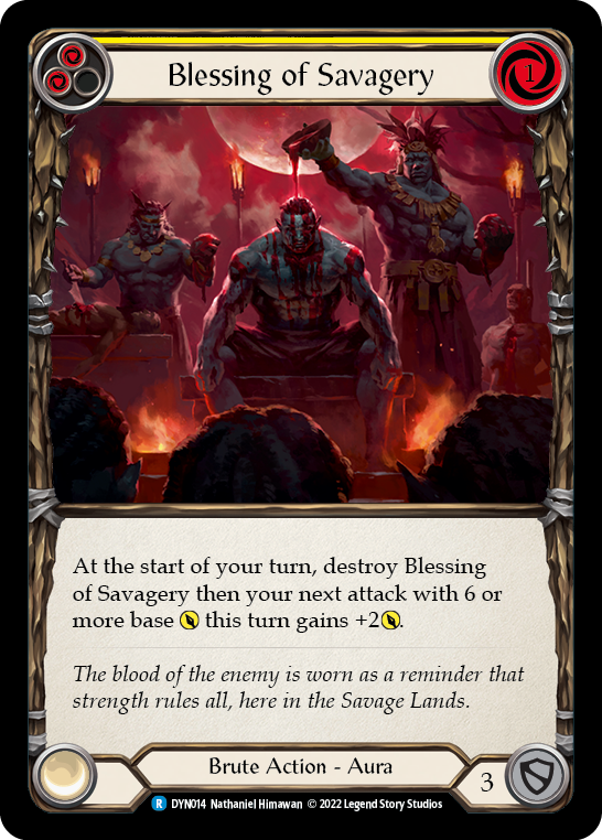 Blessing of Savagery (Yellow) [DYN014] (Dynasty) - Evolution TCG