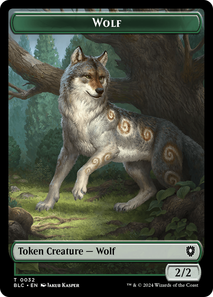 Goat // Wolf (032) Double-Sided Token [Bloomburrow Commander Tokens] - Evolution TCG