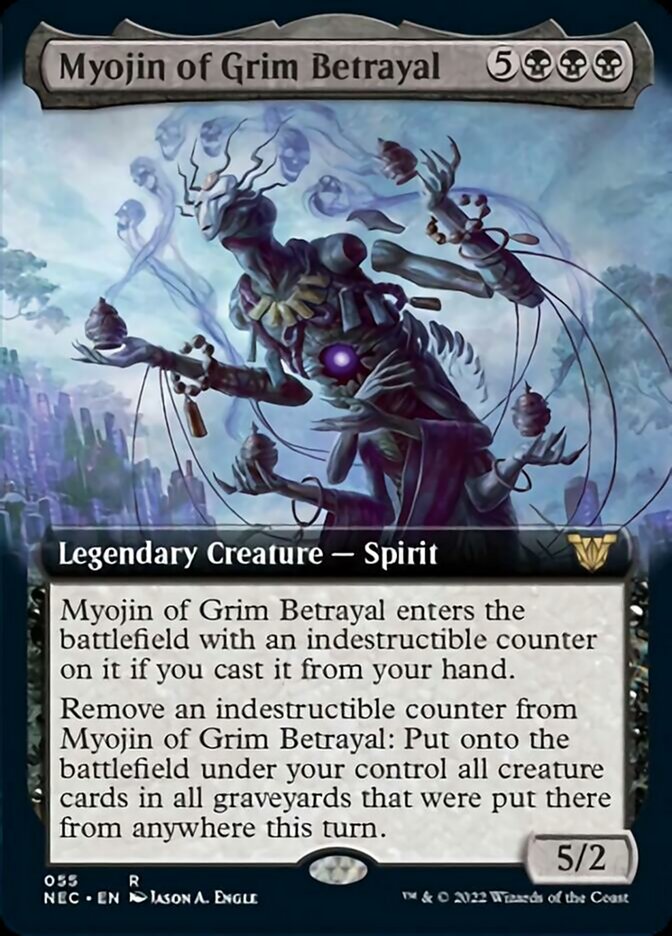 Myojin of Grim Betrayal (Extended Art) [Kamigawa: Neon Dynasty Commander] - Evolution TCG