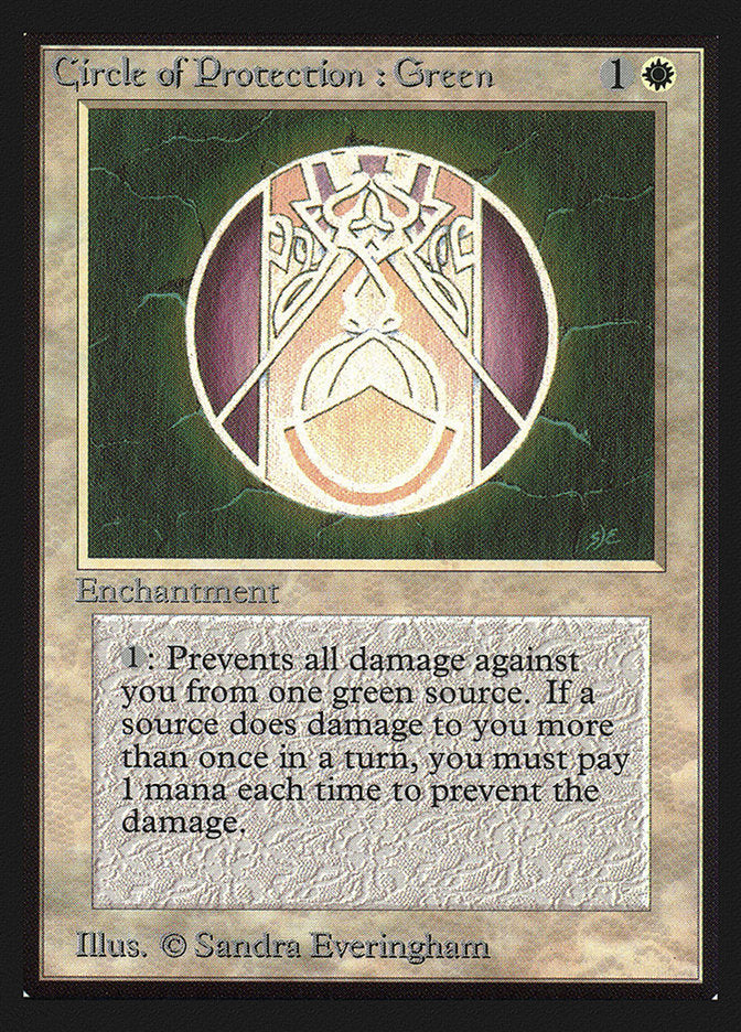 Circle of Protection: Green [Collectors' Edition] - Evolution TCG