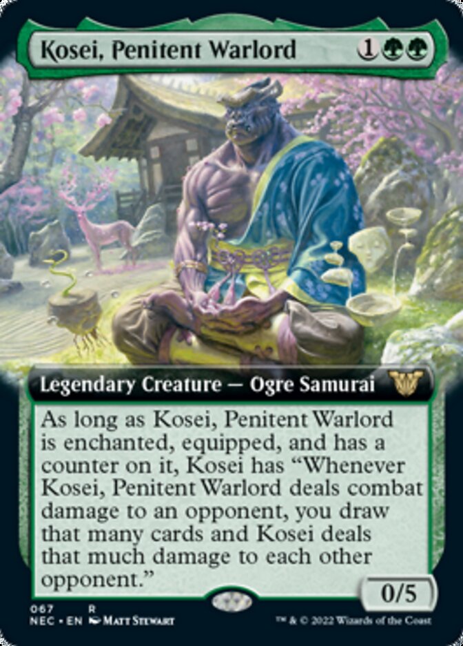 Kosei, Penitent Warlord (Extended Art) [Kamigawa: Neon Dynasty Commander] - Evolution TCG