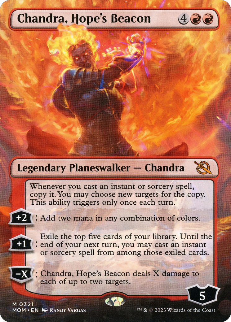 Chandra, Hope's Beacon (Borderless Alternate Art) [March of the Machine] - Evolution TCG