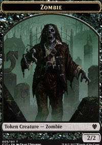 Zombie // Gold Double-Sided Token [Commander 2017 Tokens] - Evolution TCG