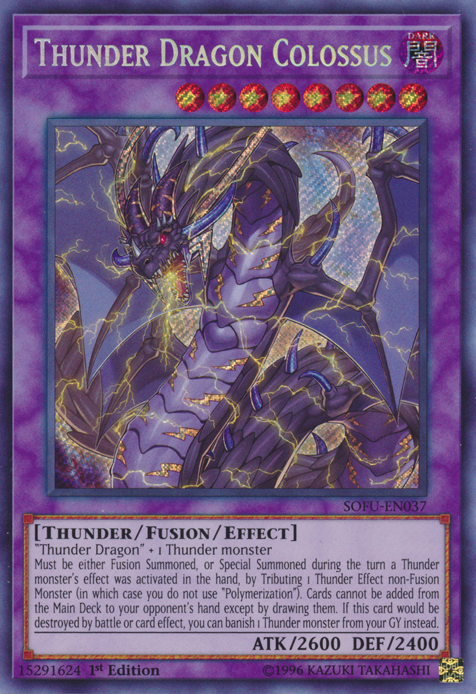 Thunder Dragon Colossus [SOFU-EN037] Secret Rare - Evolution TCG